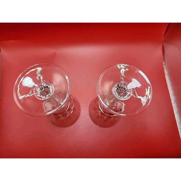 Vtg Set of 4 Lady Victoria Chantelle Crystal Stemware Wine Glasses France 6 oz - Picture 10 of 12